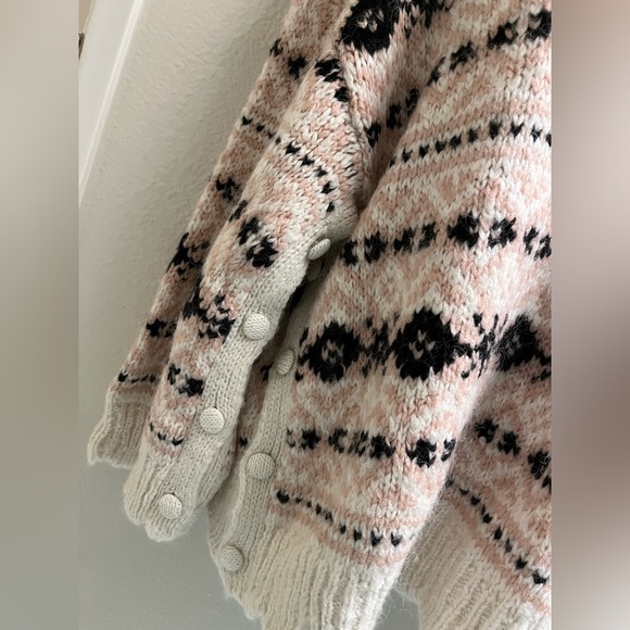 ZARA JACQUARD KNIT SWEATER WITH SIDE VENTS - Picture 9 of 12